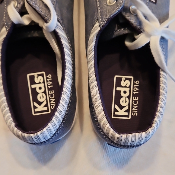 Keds Denim Blue Sneakers with White Laces - Picture 6 of 7